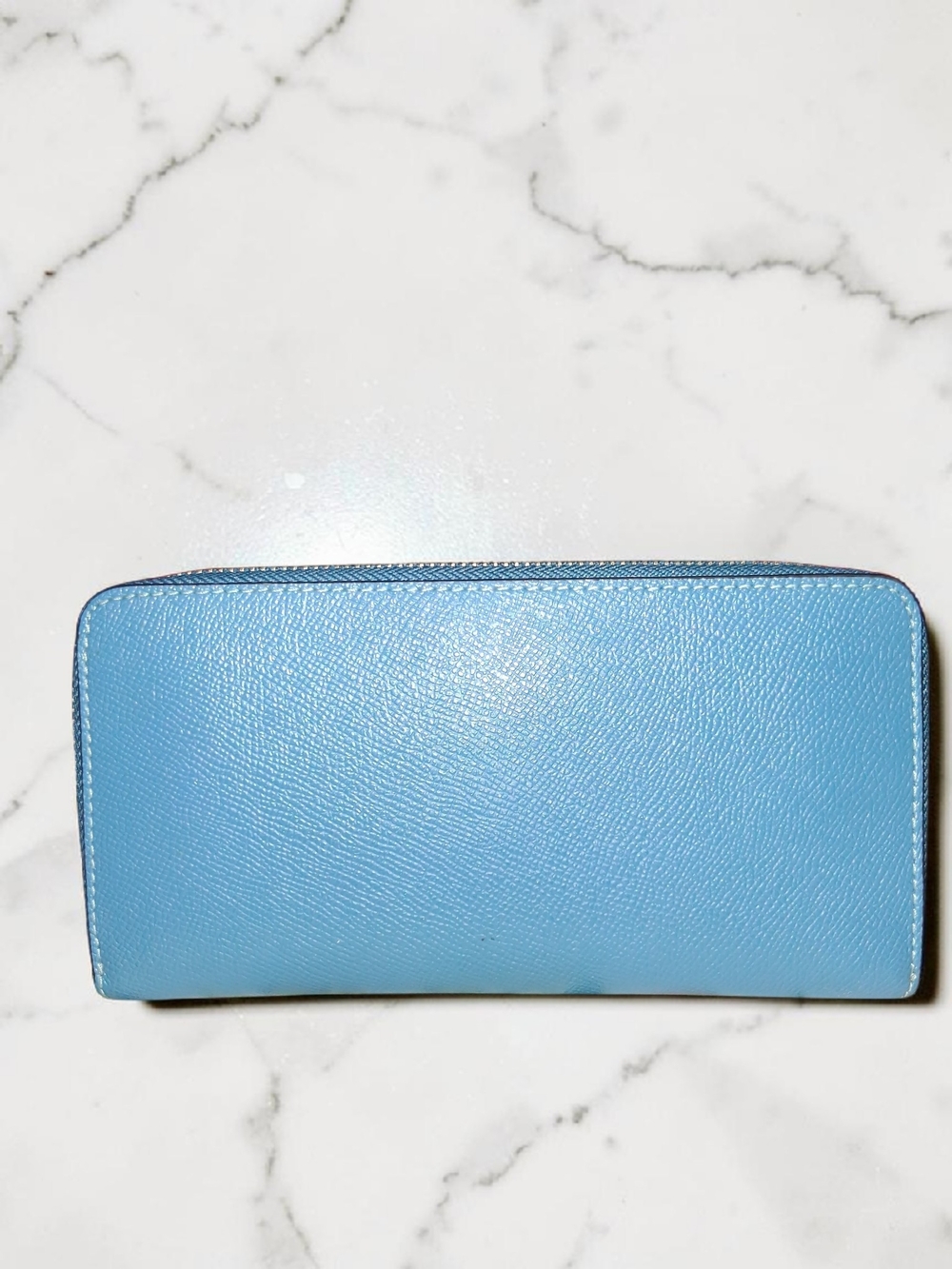 Coach Zip-Around Wallet in Light Blue - Picture 2 of 5